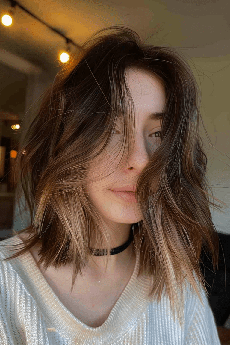53 Fabulous Dark Brown Hair with Highlights Looks for 2024