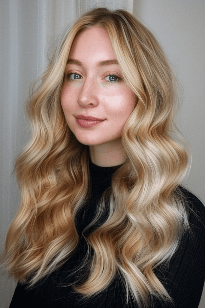 All Over Warm Blonde Hair Color