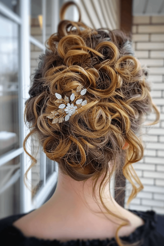 Beautiful Curly French Twist