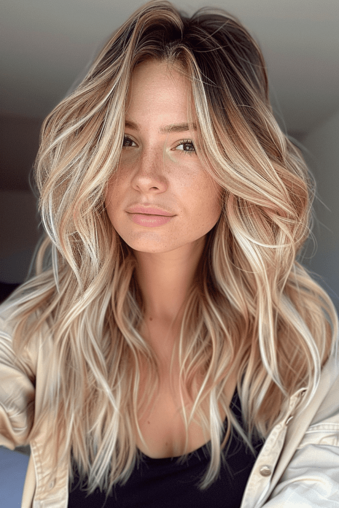 Blonde Hair Color with Front Highlights