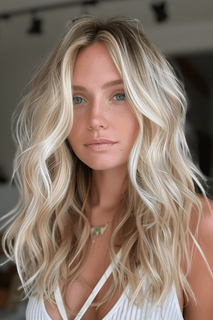 Blonde Hair with Platinum Highlights
