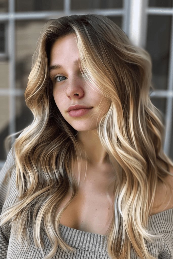 Brown Blonde Hair with Babylights