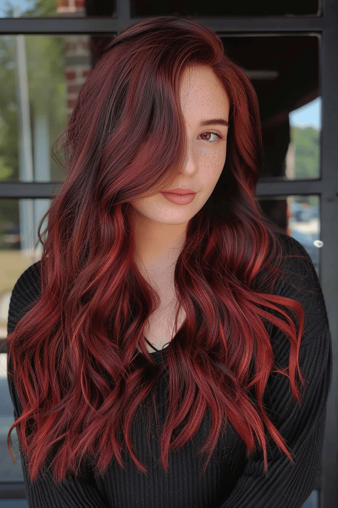 Cherry Coke Hue with Highlights