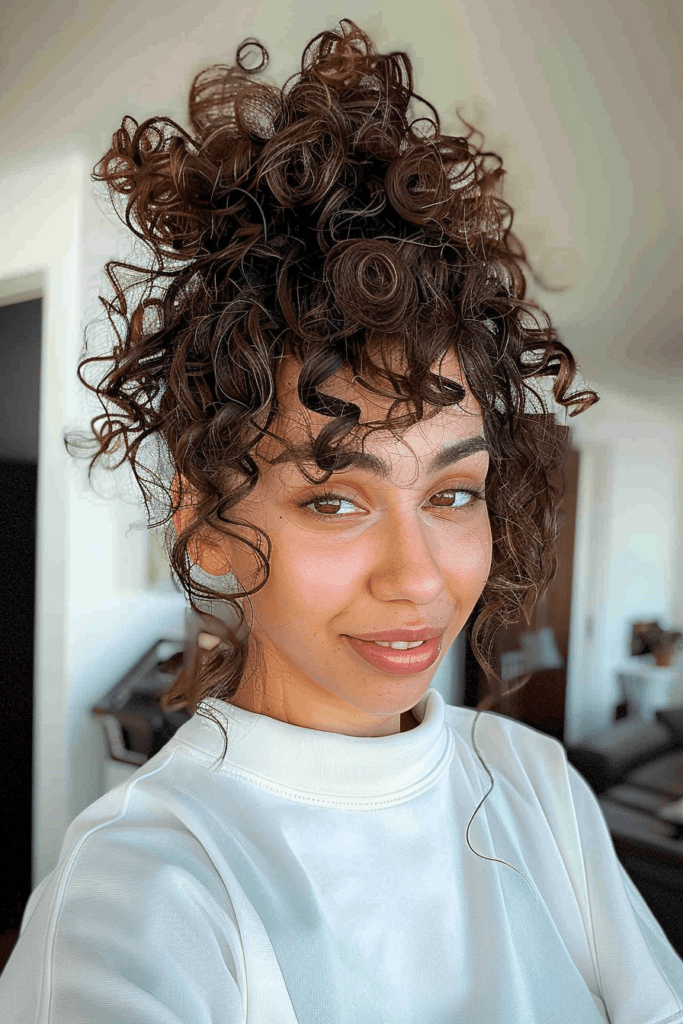 Curly Top Knot