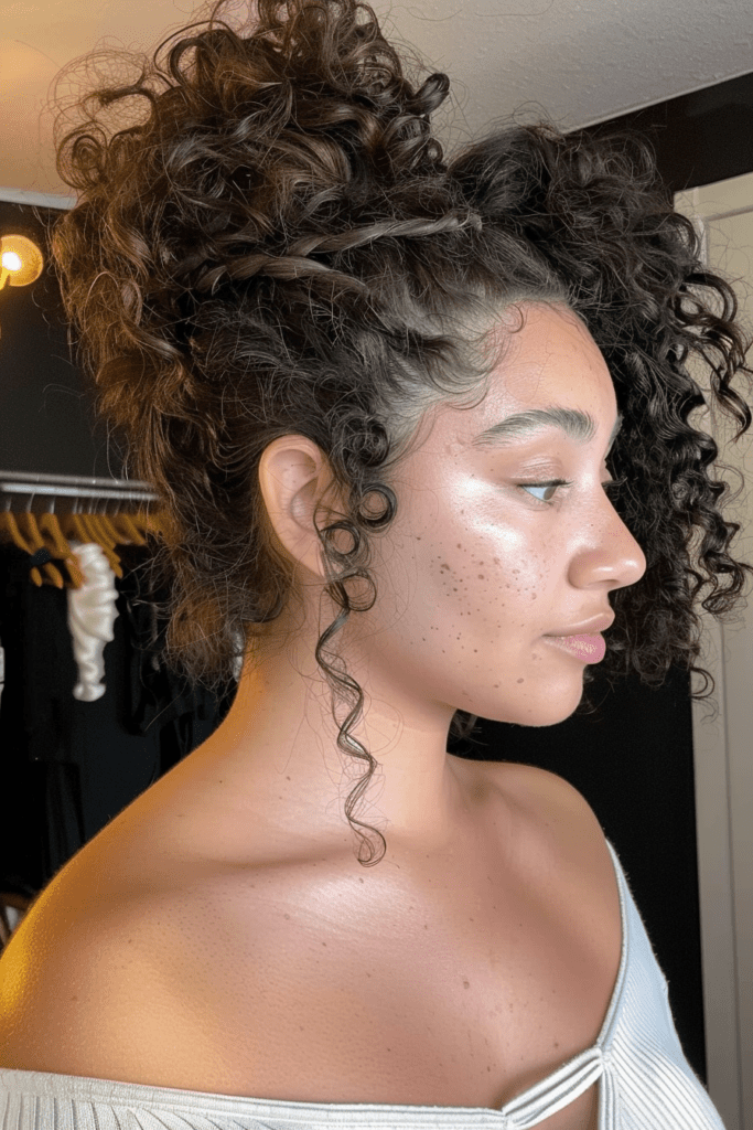 Easy Updo for Curly Hair