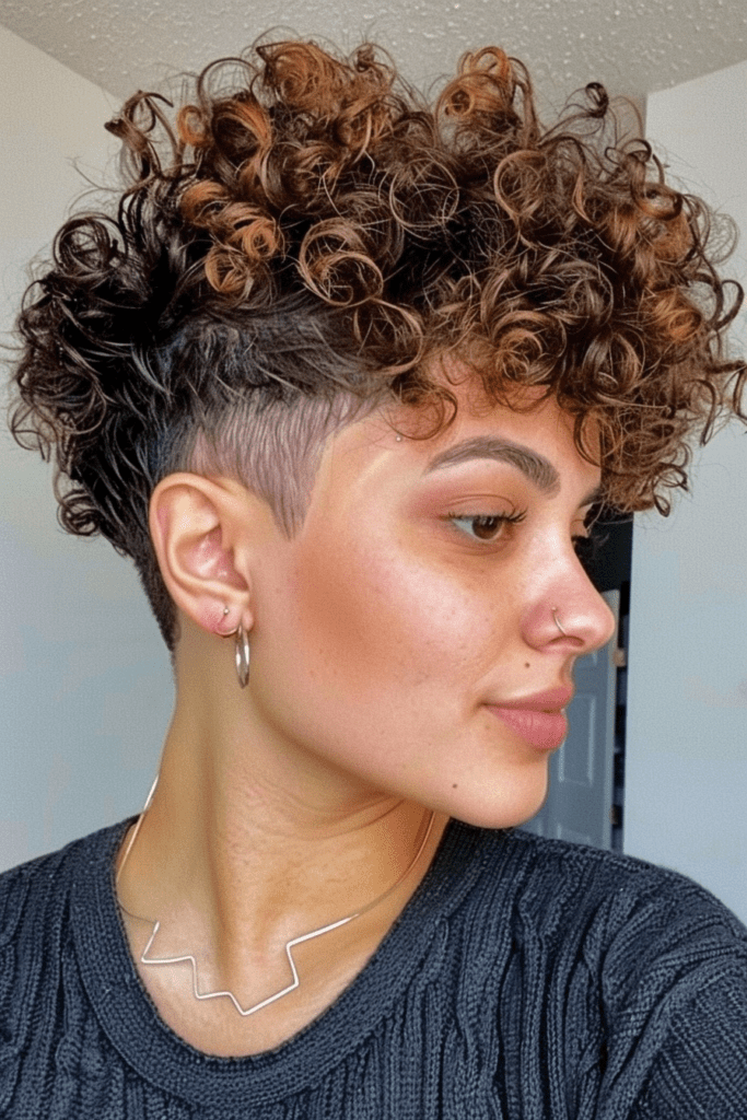 Faux Hawk for Curly Hair