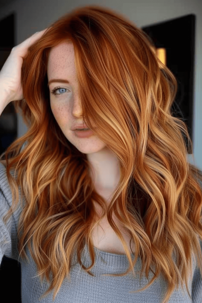 Ginger Hair with Blonde Highlights