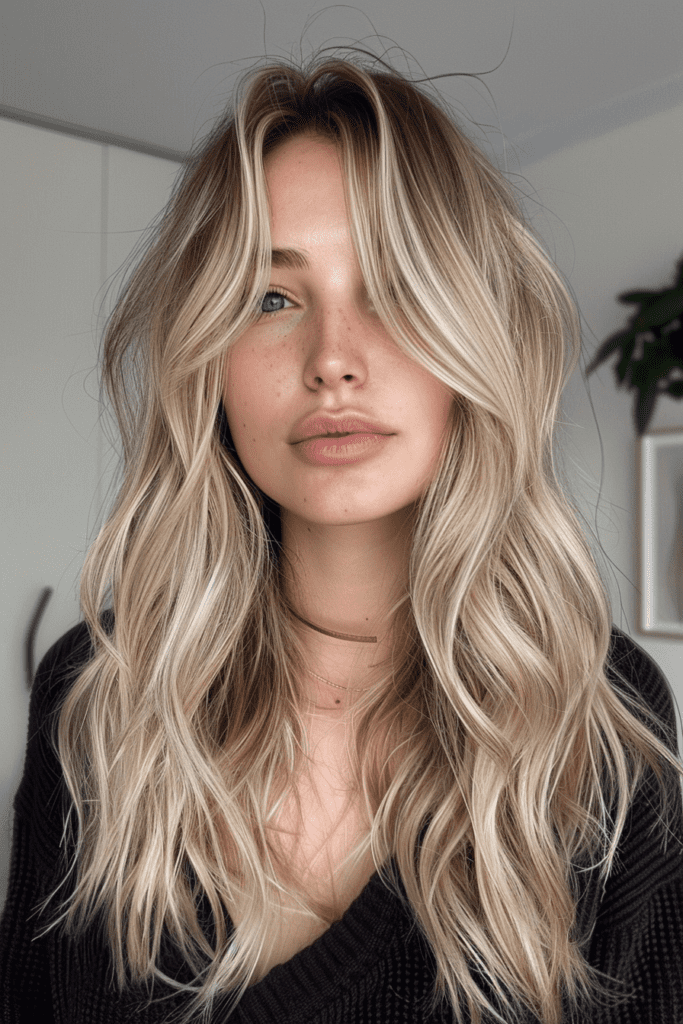 Light Blond Hair with Shadow Roots