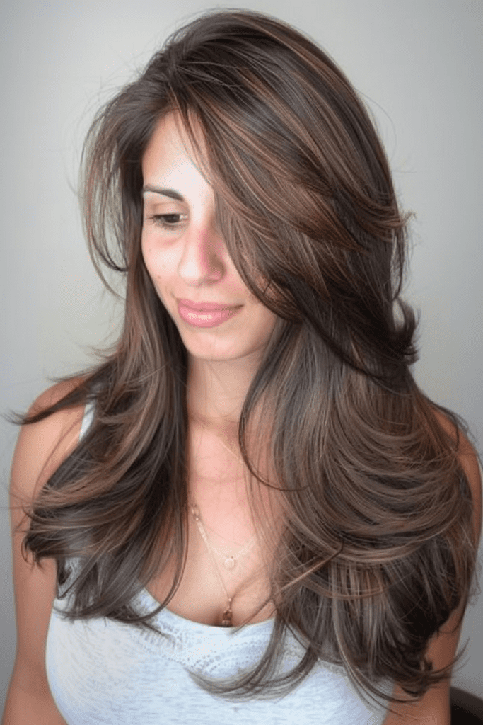 Long Hairstyle With Face Framing Layers