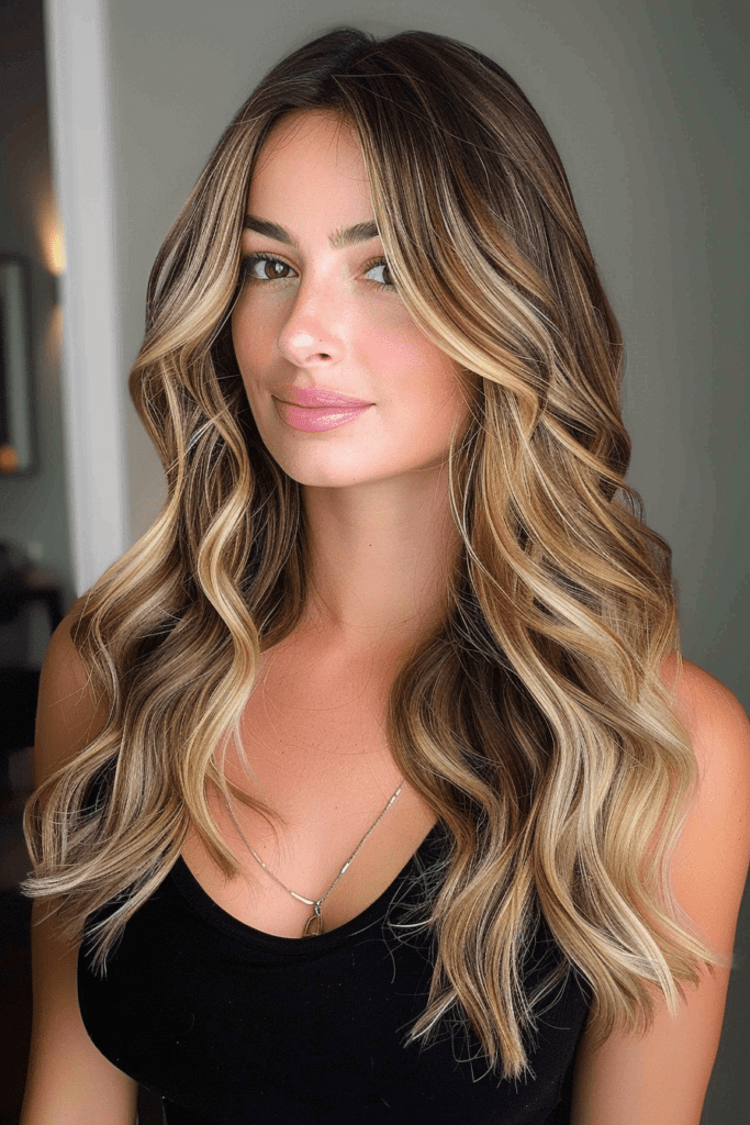 Low Maintenance Brown and Blonde Balayage Hairstyle