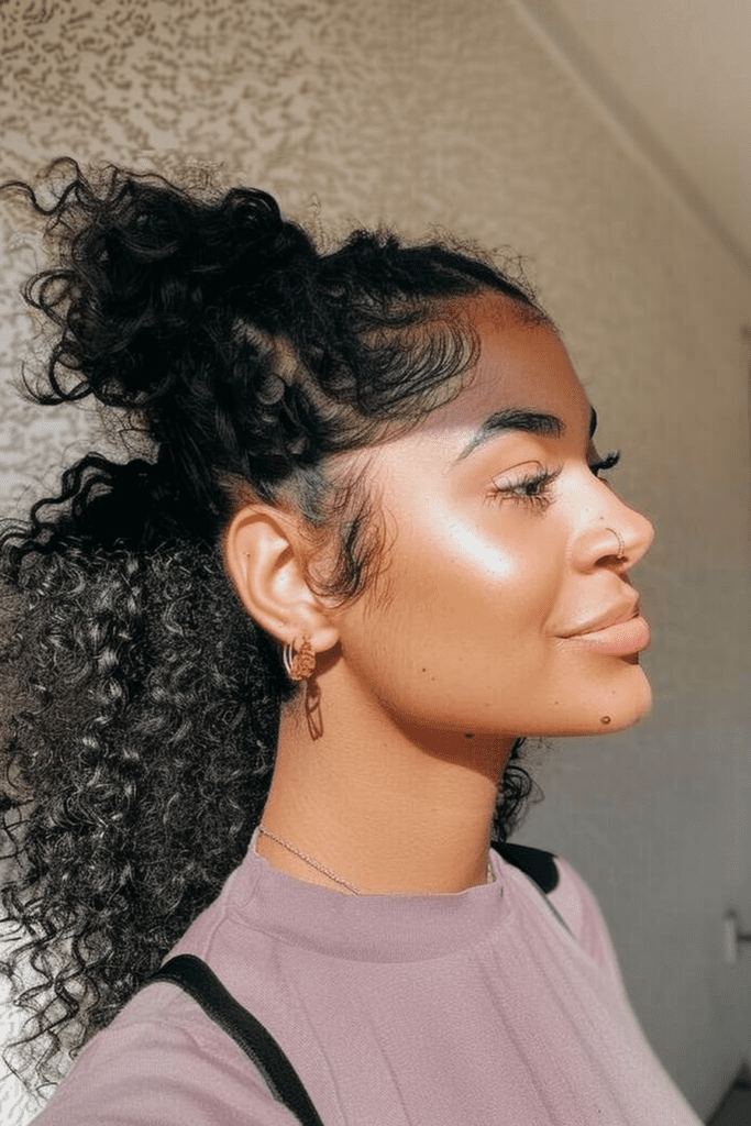 Low Ponytail for Curly Hair