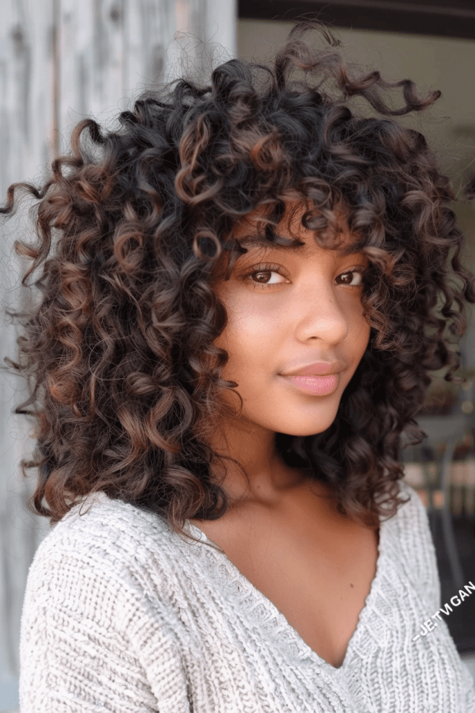 Medium Natural Curly Hairstyle