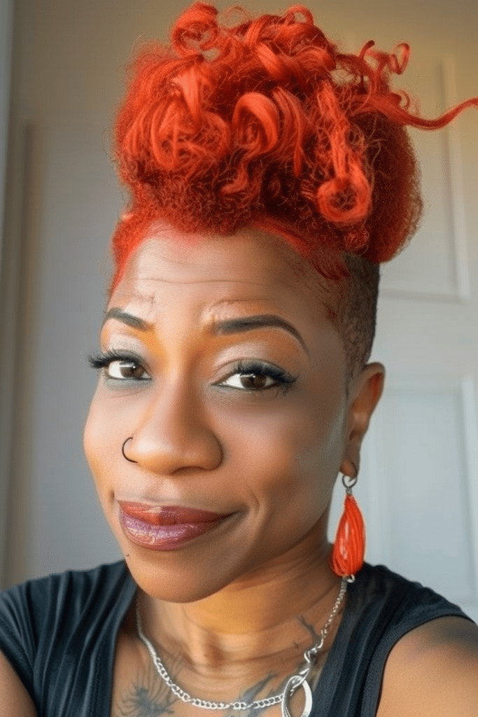 Orange Red Cut for Black Women