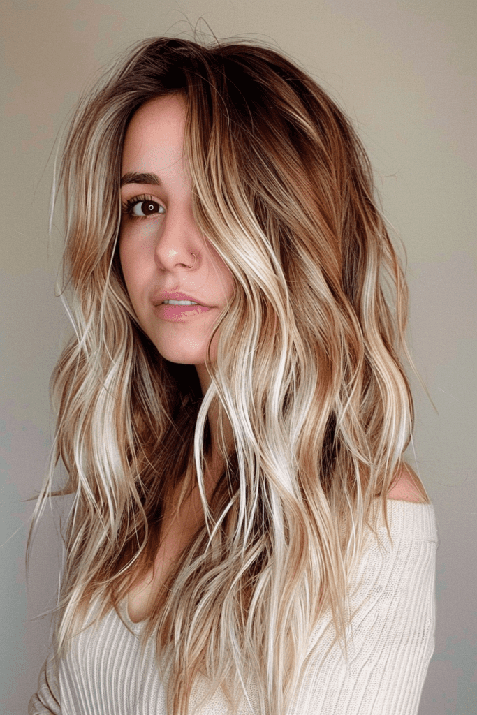 Sexiest brown to light blonde balayage
