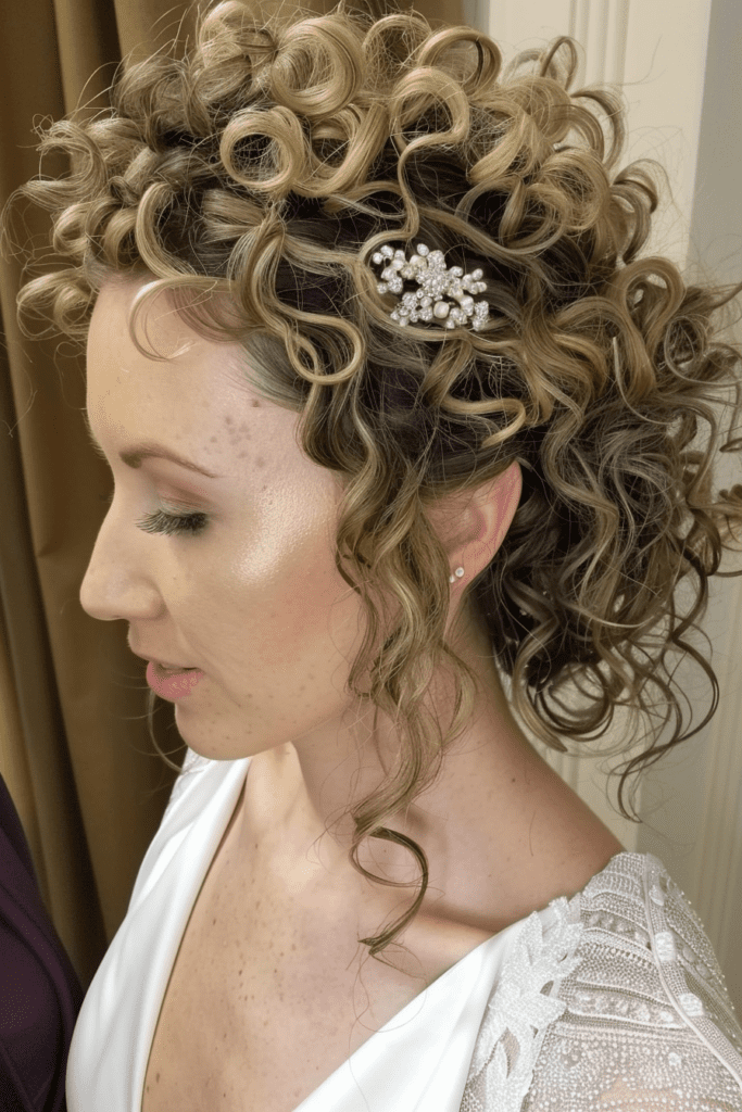 Soft Updo for Tight Curls