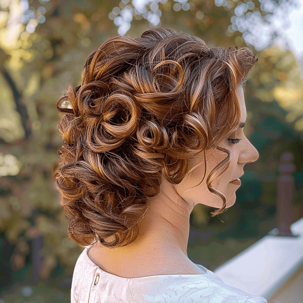 Stunning Updo for Curls and women with longer hair