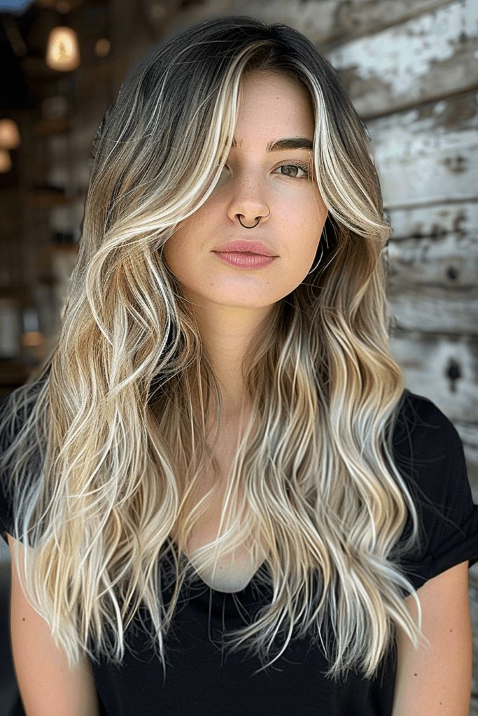 The Best Blonde Balayage with Dark Roots