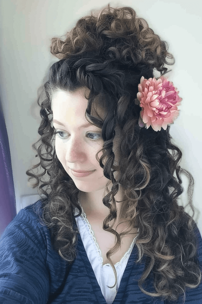 Updo for Long Curly Hair