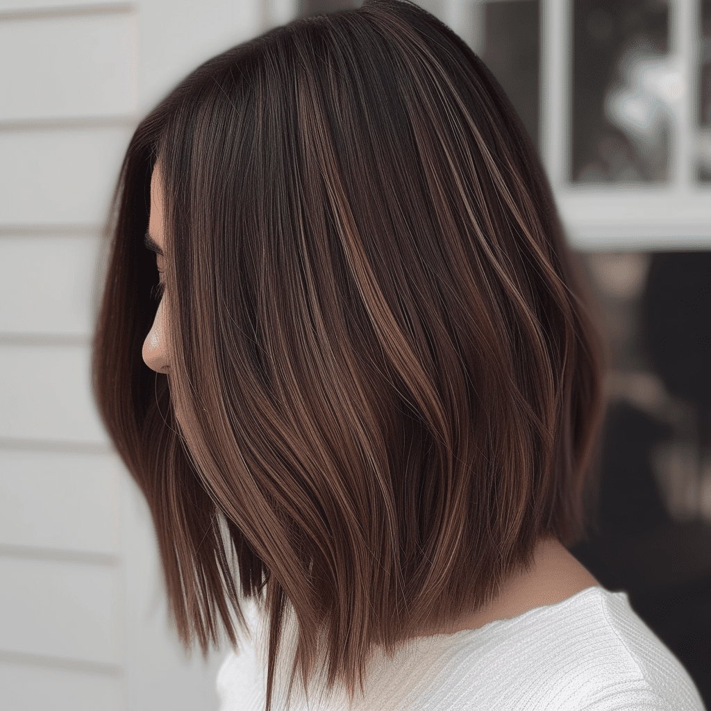 Angled Lob for Women with Thick Hair