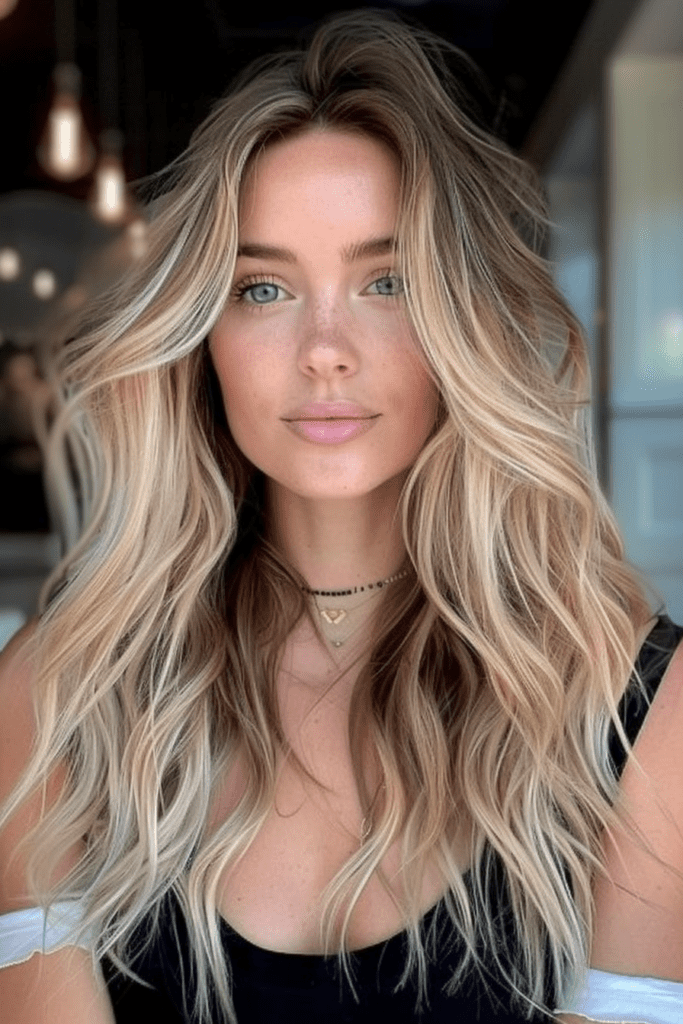 Bronde Mane with White and Platinum Highlights