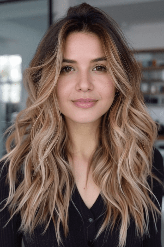 Brown Blonde And Copper Balayage