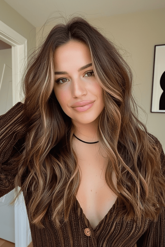 Brunette Hair with Bronze Balayage