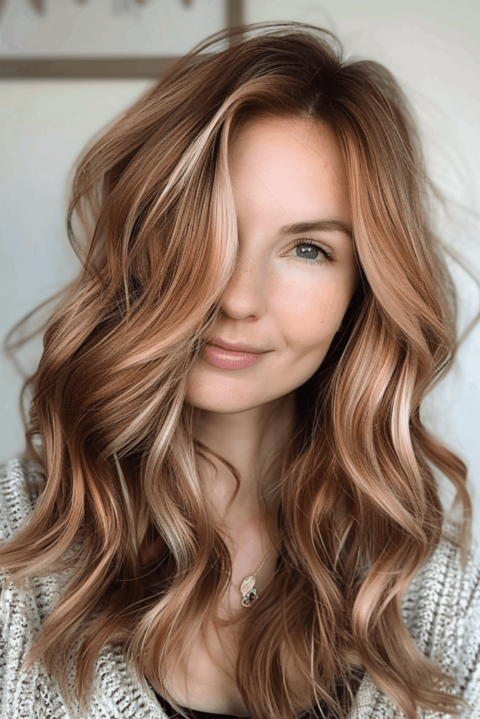 Cinnamon Highlights for Bronde Hair
