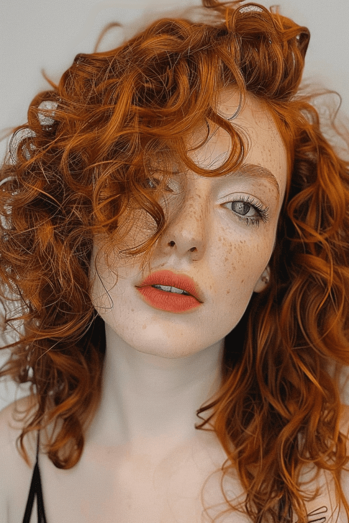 Messy Layered Ginger Curls