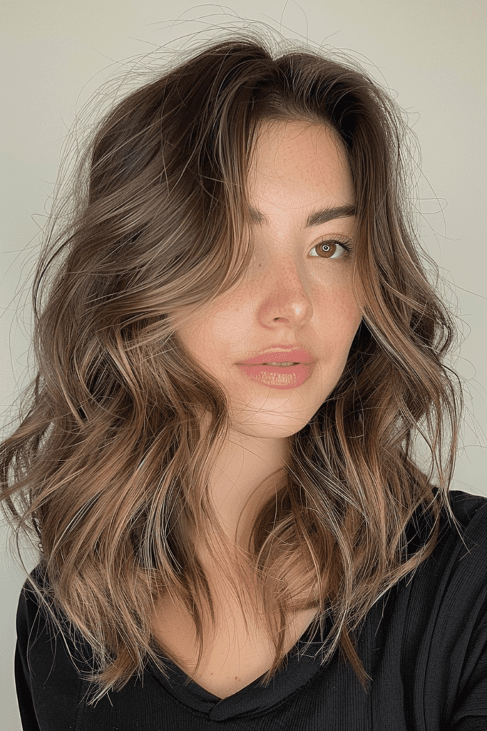 Messy Long Lob with Waves