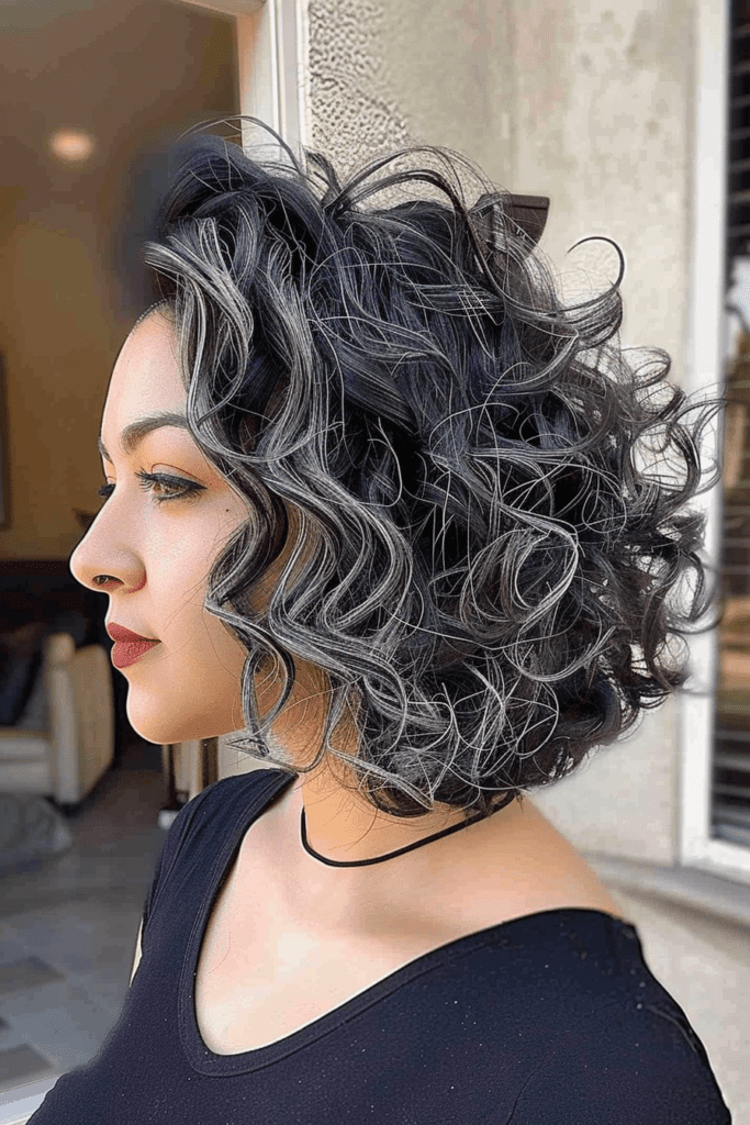 Stylish Bob that is Inverted and Curly