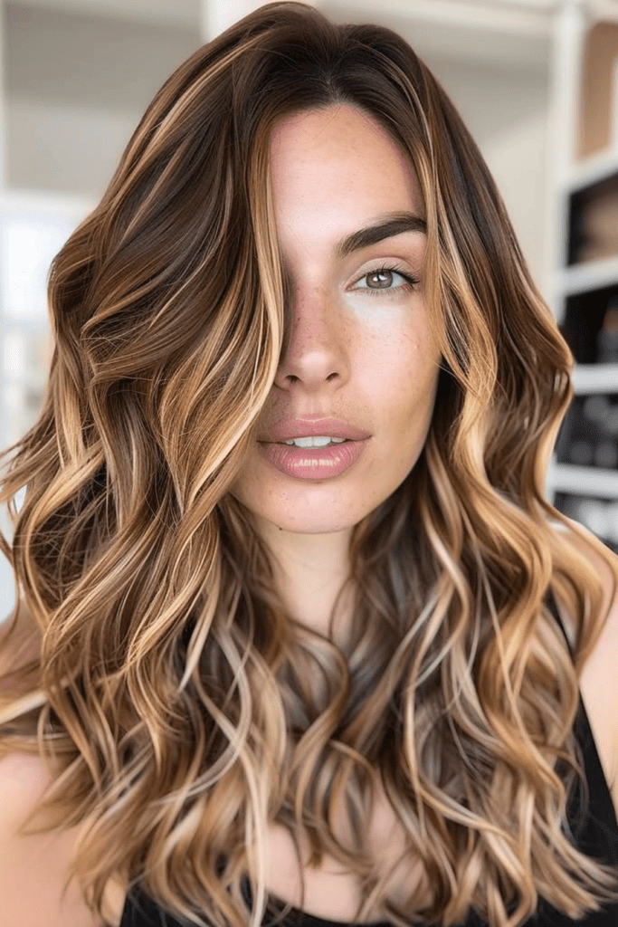Warm Light Brown Hair with Highlights