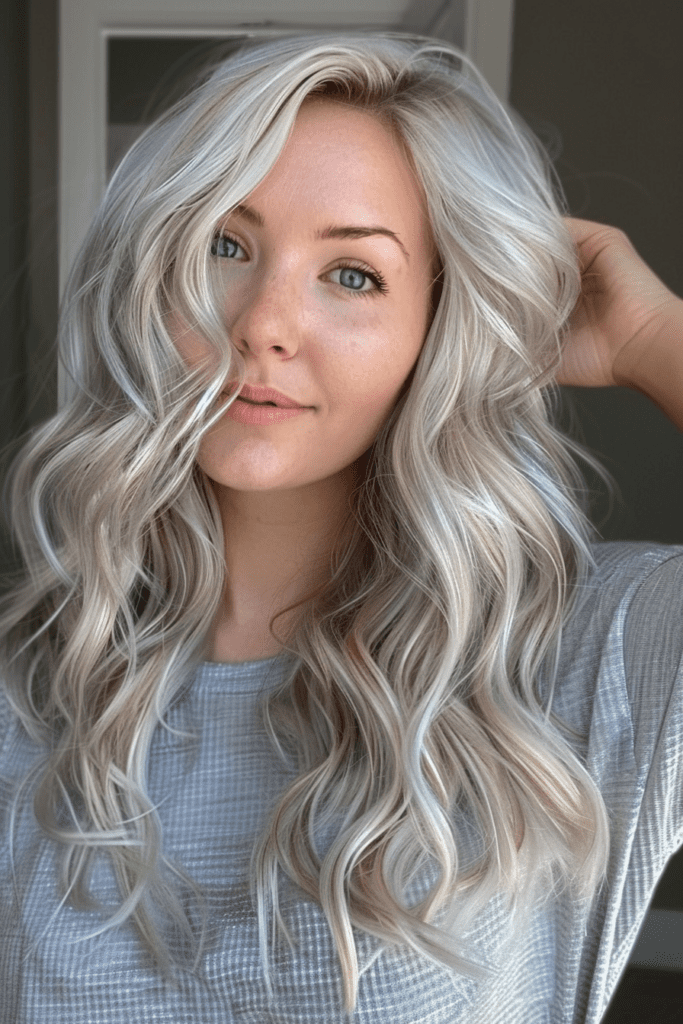 White Highlights and Ash Blonde Lowlights