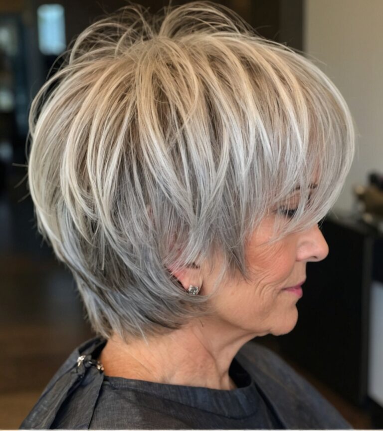 Youthful Shag Hairstyles for Women over 50